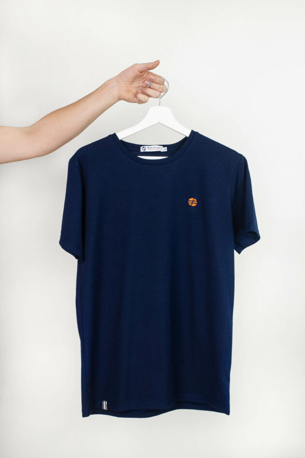 "L'initial" Unisexe Navy - logo simple orange