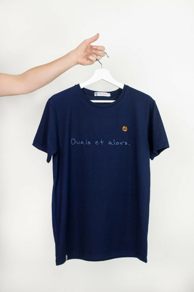 "L'initial" Unisexe Navy - broderie ton sur ton – Image 2