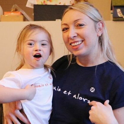 Laëtitia et sa fille Raphaëlle pour sensibilier à la différence