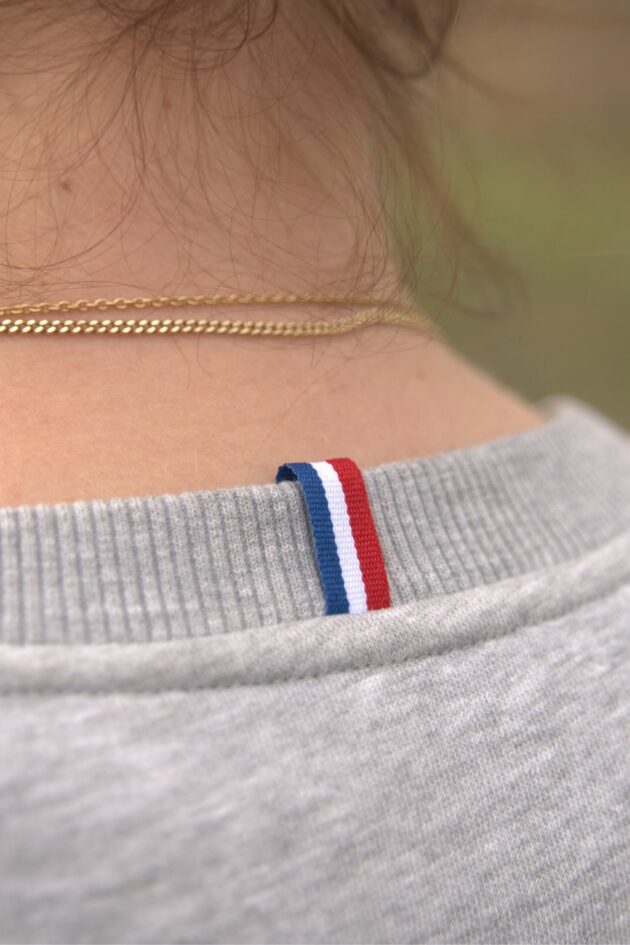 "L'amour" - Sweat Gris Femme – Image 5