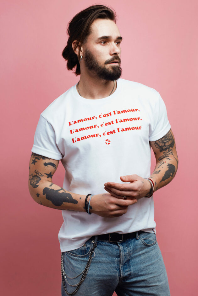 "Le Valentin" - T-shirt épais Unisexe – Image 2