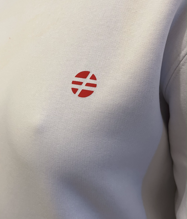 "Les alignés" - Sweat Blanc Unisexe – Image 2