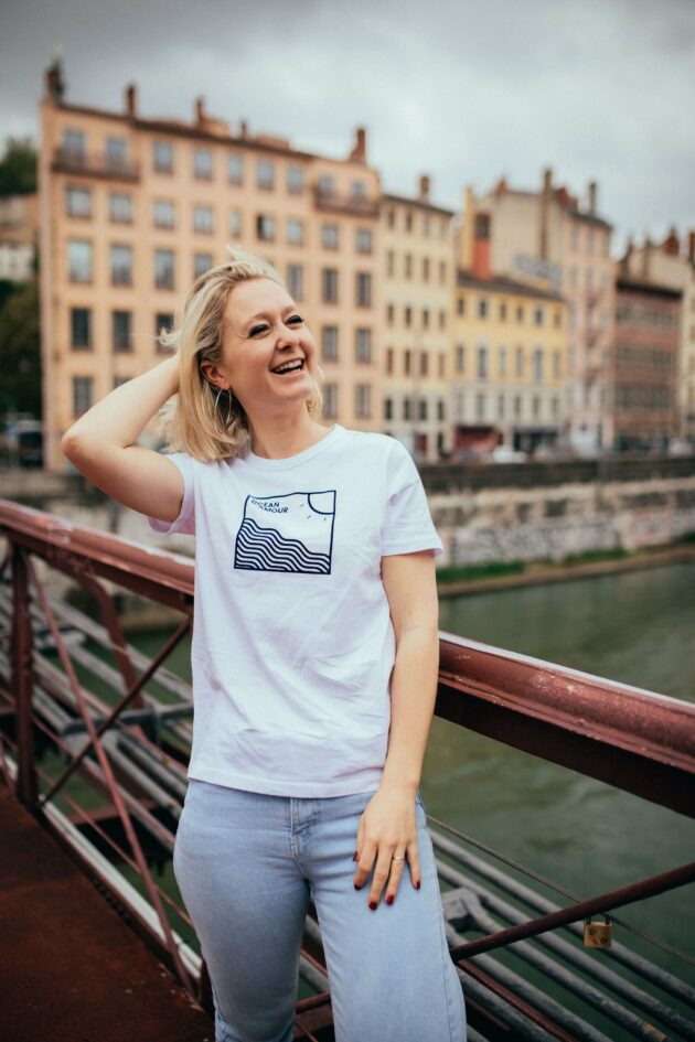 Ocean d'amour - T-shirt Blanc Femme – Image 2
