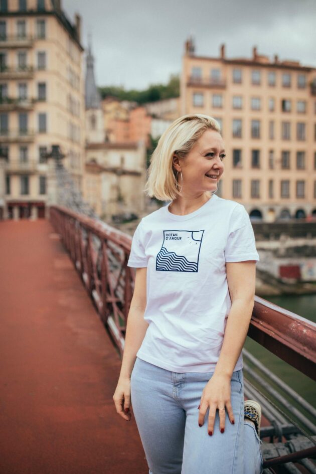 Ocean d'amour - T-shirt Blanc Femme – Image 3