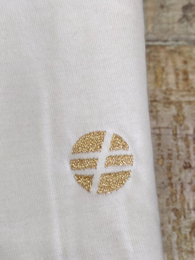 L'initial- T-shirt unisexe écru – Image 2