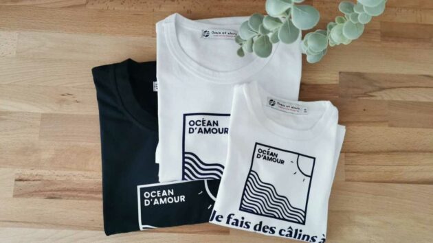 Ocean d'amour - T-shirt Blanc Unisexe – Image 2