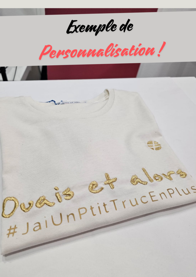 L'initial- T-shirt unisexe écru – Image 4