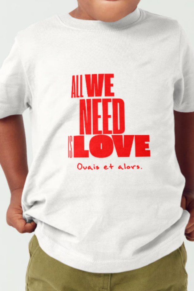 "All We Need Is Love" - T-shirt Blanc Enfant – Image 5