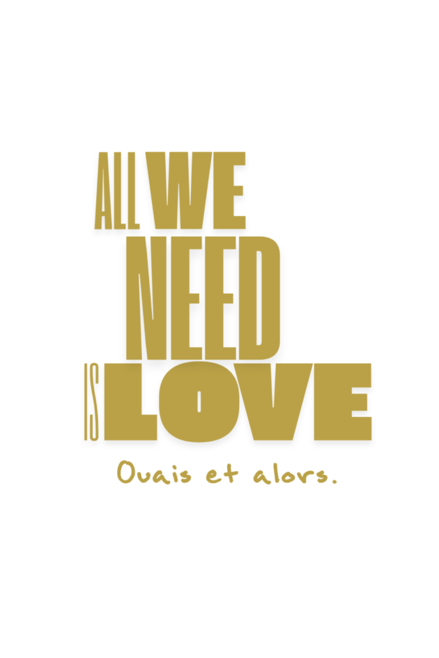 "All We Need Is Love" - T-shirt noir femme – Image 5
