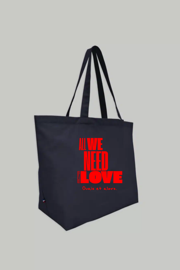 Cabas large "All We Need Is Love" – Image 2